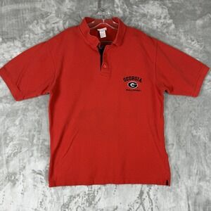 Georgia Bulldogs Red Collared Short Sleeve Polo Shirt Men's Size M
